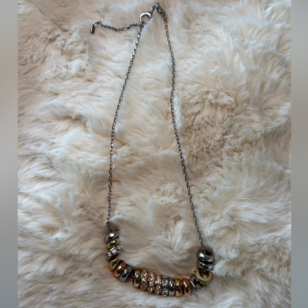 Fossil Elegant Multi-Tone Beaded Necklace